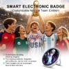WSTER Bluetooth Digital Display Badge with App Control, Silver view 2