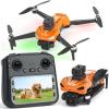 F180 Drones with 4K Camera Adults 4.5" LCD RC Screen, Follow Me Professional Drone GPS Auto Return Home, 5GHz FPV Real-Time RC Quadcopter Dron for Beginner, SD Card, Long Flight Time Under 249g view 1