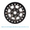 4pcs Metal Wheel Rim Upgrade for RGT 86100 1/10 RC Car, Durable Remote Control Wheel Rim with Precision Fit, Replacement Set in Silver Black Titanium (Titanium Color R86083T) view 2