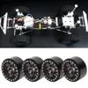 4pcs Metal Wheel Rim Upgrade for RGT 86100 1/10 RC Car, Durable Remote Control Wheel Rim with Precision Fit, Replacement Set in Silver Black Titanium (Titanium Color R86083T) view 4