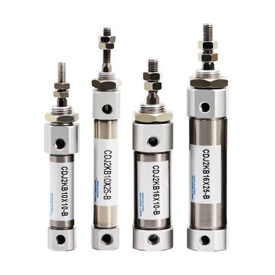 YHWKZCTTT CDJ2KB10/16-10X15X20X25X50X75X100X200Z-B Hexagonal Piston Rod Anti-Rotation Stainless Steel Small Mini Cylinder(Stroke 125mm,Bore 16mm)