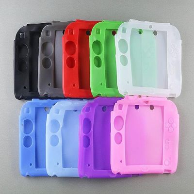 Soft Silicone Cover Case Protective Sleeve Rubber Case Skin for 2DS Game Console Replacement (Black)