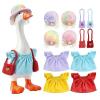 4 Pack Summer Bikini Desk Goose Outfits, 7 Inch Mini Desktop Goose Clothes, Mini Crochet Clothes & Accessories Cute Geese Costume Set for 7" Magnetic Desktop Geese Statue (Cloth Only) (Multicolor B) view 1