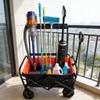 Folding Wagon GShopping Beach Cart (Black+Yellow) view 3