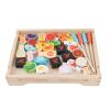 Chiyyak 45 Pieces Wooden BBQ Game Set, Fun Imaginative Educational Cooking Toys Set, Realistic Design, Parent-Child Interaction, Ideal for Role Play, 45 Pieces view 3