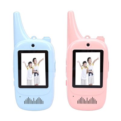 Diyeeni Kids Video Intercom 2 Pack, 2.0 Inch Screen Walkie Talkies for Ages 3-12 with 1640 Feet Range, Voice Changer, Type C Charging, .5 Hours Talk Time