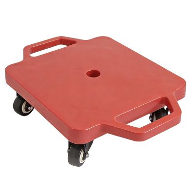 Scooter Board, Red for Youngsters, with 360 Wheels, Plastic Casters Floor Sitting Scooter Boards for Balance, Coordination Training, Home Early Education, Includes Tow Rope