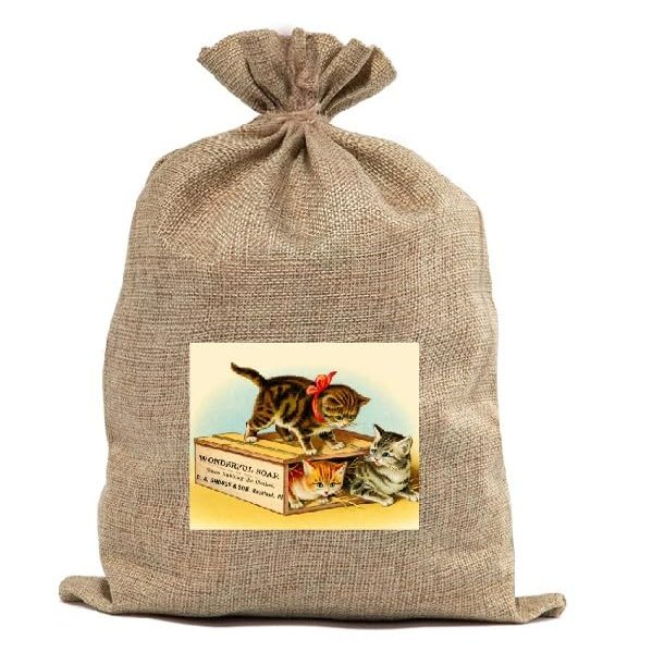 Burlap Bag Vintage Style Bag Soap Wonderful BUR67