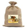 Burlap Bag Vintage Style Bag Soap Wonderful BUR67 view 1
