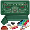 Craps Table Top Game Set with 35x70 Mat, Diamond Bumper, 200 Chips(Green) view 1