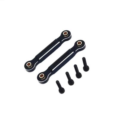 Rc Parts Compatible with MJX 14211 1/14 Remote Control Car Upgrades Parts Modification Accessories Aluminum Alloy Front Steering Rod Links(Black)