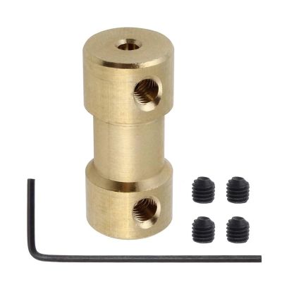 RC Cars Spare Parts for 1 Pcs Brass Motor Shaft Coupling Coupler Connector for RC Boat Car Airplane N20 Decorative Spare Parts Toy Models(3mm-3mm)