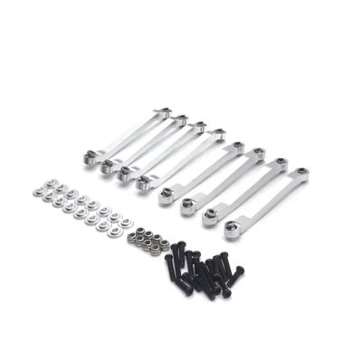Rc Accessories for MN D90 D91 D96 for MN98 99S 1/12 Metal Chassis Fixed Link Suspension Tie Rod RC Car Upgrade Refit Accessories(Silver)