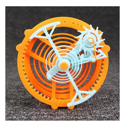 MJDHS Adult 3D Printed Tourbillon Clock Model Kit, DIY Assembly Mechanical Clock Model, with Manual Winding Gear Transmission Demonstration Unit, Suitable for Stem Education and Physics Experiments