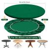 Superhao Card Table Cover Felt Card Table Game Cover Round Tablecloth Poker Topper Mat Elastic Protector for Playing view 2