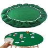 Superhao Card Table Cover Felt Card Table Game Cover Round Tablecloth Poker Topper Mat Elastic Protector for Playing view 3