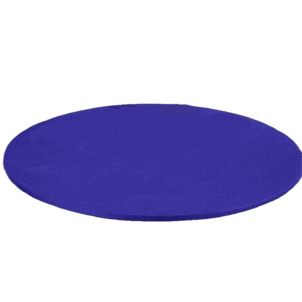 Superhao Card Table Cover Felt Card Table Game Cover Round Tablecloth Poker Topper Mat Elastic Protector for Playing(Blue)