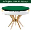 Superhao Card Table Cover Felt Card Table Game Cover Round Tablecloth Poker Topper Mat Elastic Protector for Playing(Blue) view 4
