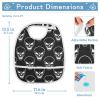 NXSOCBO Skull Halloween Waterproof Baby Bib with Food Catcher Pocket & 3 Adjustable Snaps,Toddler Bibs for 6-24 Months Unisex view 2