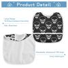 NXSOCBO Skull Halloween Waterproof Baby Bib with Food Catcher Pocket & 3 Adjustable Snaps,Toddler Bibs for 6-24 Months Unisex view 3