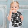 NXSOCBO Skull Halloween Waterproof Baby Bib with Food Catcher Pocket & 3 Adjustable Snaps,Toddler Bibs for 6-24 Months Unisex view 4