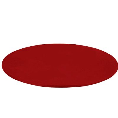 Superhao Card Table Cover Felt Card Table Game Cover Round Tablecloth Poker Topper Mat Elastic Protector for Playing(Red)