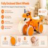 Dinosaur Ride On Toy for Toddlers 1-3 Years, 4 Wheel Wiggle Car, Stable Anti-Tip Design, Smooth Rolling Wheels, Enlarged Comfortable Seat, Toddler Ride On Sliding Toy (Yellow) view 4