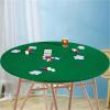 Superhao Card Table Cover Felt Card Table Game Cover Round Tablecloth Poker Topper Mat Elastic Protector for Playing(Green) view 3