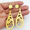 Anime Record of Ragnarok Buddha Cosplay Buddha Cosplay Acrylic Clip-On Earring Teardrop Dangle Gold view 2