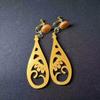 Anime Record of Ragnarok Buddha Cosplay Buddha Cosplay Acrylic Clip-On Earring Teardrop Dangle Gold view 3