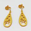 Anime Record of Ragnarok Buddha Cosplay Buddha Cosplay Acrylic Clip-On Earring Teardrop Dangle Gold view 4