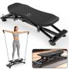 Balance Board for Adults, Rocking Stepper with Resistance Bands, Portable Wobble Board with LCD Monitor, 300 lbs Capacity Ski Trainer for Full Body Workout at Home Gym (Black) view 2