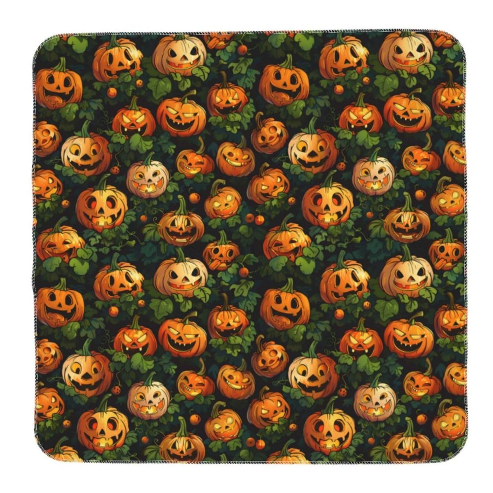 Halloween Pumpkin Leaves Baby Swaddle Blanket Warm Newborn Receiving Blanket Unisex Soft Nursery Swaddle Wrap Blankets 35.4 X 35.4 Inch Baby Swaddling Blanket Cover for Boy Girl Toddler Infant