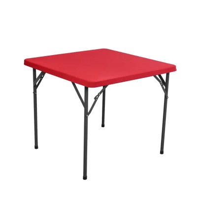 Superhao Card Table Cover Solid Color Square Tablecloth 85x85cm Washable Polyester Fabric Elastic Table Cloth for Wedding Party Dining Decoration for Playing(Red)