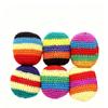 Handmade Crochet Rainbow Entertainment Sack Ball, Knitted Stress Relief Juggling Ball, Soft Woven Kick Ball for Kids Adults Outdoor Games, Durable Foot Bag for Yard & Backyard Activities (12) view 1