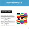 Handmade Crochet Rainbow Entertainment Sack Ball, Knitted Stress Relief Juggling Ball, Soft Woven Kick Ball for Kids Adults Outdoor Games, Durable Foot Bag for Yard & Backyard Activities (12) view 4