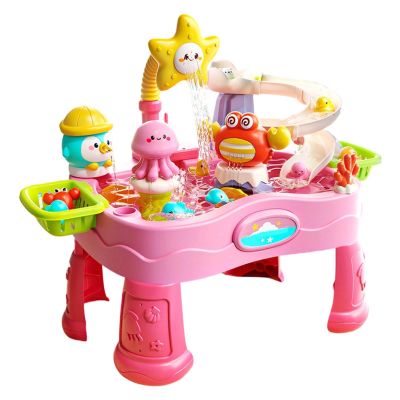 Water Activity Table Colorful Portable Adjustable Summer Toy