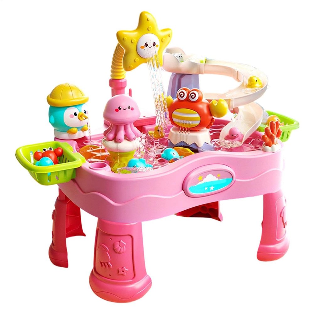 Water Activity Table Colorful Portable Adjustable Summer Toy