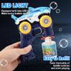 Shark Bubble Machine Gun,Bubble Blaster, LED Lights &2 Bubble Solution,Blue view 3