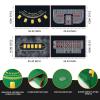 BANGZE GAMES Compact Portable Poker Collection Standard Model with Two Dual-Sided Casino Game Felts, 100 Premium Clay Chips, Water Resistant Cards & Glow Dice with EVA Carry Gift Box view 4