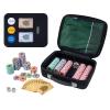 BANGZE GAMES Pro-Grade Travel Poker Kit Deluxe Edition with 3 Oversized Casino Felts, 300 Solid Clay Chips, Luminous Dice & Waterproof Playing Cards in Premium EVA Case view 1