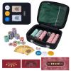 BANGZE GAMES Pro-Grade Travel Poker Kit Deluxe Edition with 3 Oversized Casino Felts, 300 Solid Clay Chips, Luminous Dice & Waterproof Playing Cards in Premium EVA Case view 2