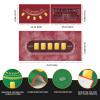 BANGZE GAMES Pro-Grade Travel Poker Kit Deluxe Edition with 3 Oversized Casino Felts, 300 Solid Clay Chips, Luminous Dice & Waterproof Playing Cards in Premium EVA Case view 4