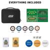 BANGZE GAMES Compact Portable Poker Collection Standard Model with Two Dual-Sided Casino Game Felts, 100 Premium Clay Chips, Water Resistant Cards & Glow Dice with EVA Carry Gift Box view 3