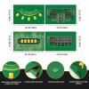 BANGZE GAMES Compact Portable Poker Collection Standard Model with Two Dual-Sided Casino Game Felts, 100 Premium Clay Chips, Water Resistant Cards & Glow Dice with EVA Carry Gift Box view 4