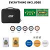BANGZE GAMES All-in-One Portable Poker Set with Dual-Faced Casino Felt for Travel, Lite Edition 50 Clay Chips, Waterproof Cards, Luminous Dice, Packed in Durable EVA Case view 3