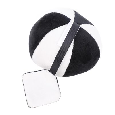Chiyyak Baby Sensory Ball Toy Plush Toy with Bell Sound, Encourages Visual Tracking and Large Motive Movements, Perfect Gift Choice for Babies (Black White)