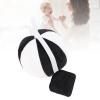Chiyyak Baby Sensory Ball Toy Plush Toy with Bell Sound, Encourages Visual Tracking and Large Motive Movements, Perfect Gift Choice for Babies (Black White) view 3