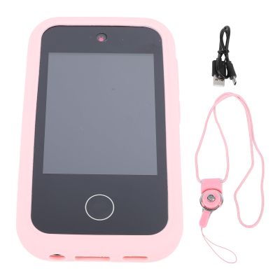 Kids Smart Phone Touchscreen HD Dual Camera 8 Games Drop Safety Children Mobile Phone Cute Animal Pattern Gift for Girls Birthday Holiday
