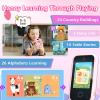 Kids Smart Phone Touchscreen HD Dual Camera 8 Games Drop Safety Children Mobile Phone Cute Animal Pattern Gift for Girls Birthday Holiday view 4